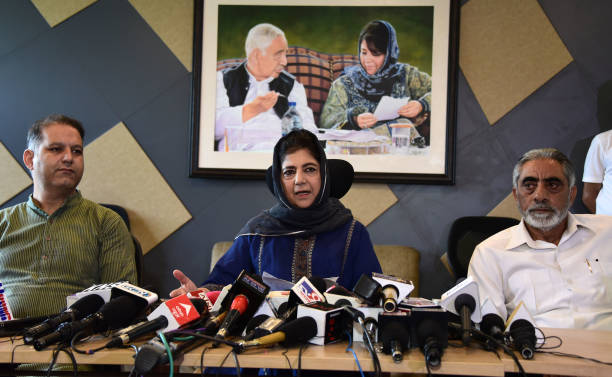 IND: Press Conference Of PDP chief Mehbooba Mufti