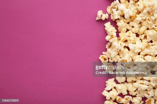 popcorn pink background with copy space