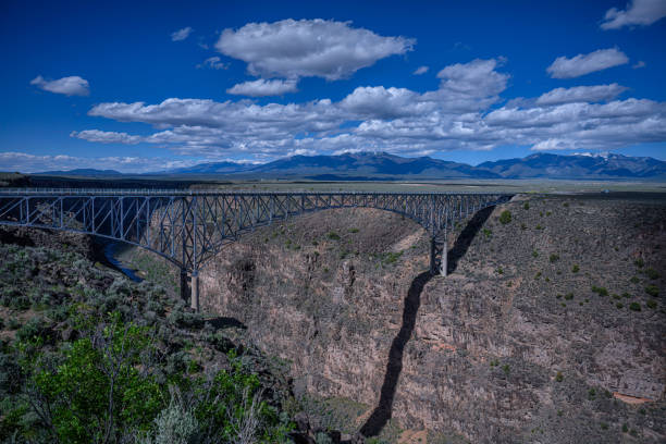 The Rio Grande Gorge Bridge, 600 feet above the Rio Grande Gorge near Taos, New Mexico