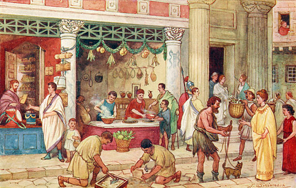 The Roman Empire - street scene with vendors. Pictures | Getty Images