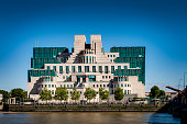 The Secret Intelligence Service (SIS) building in London, England, UK