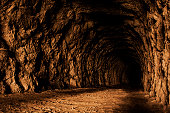 The stone secret cave inside