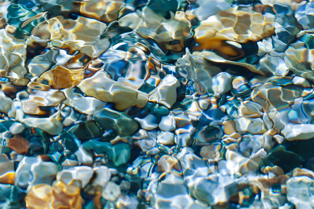 Pebbles Under Water