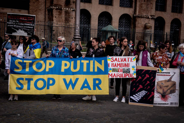 ITA: Protest In Rome Against The War In Ukraine