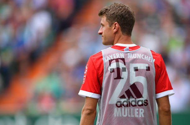 Thomas Müller has been left out of Bayern's starting eleven against Werder Bremen. (Photo by Stuart Franklin/Bongarts/Getty Images)