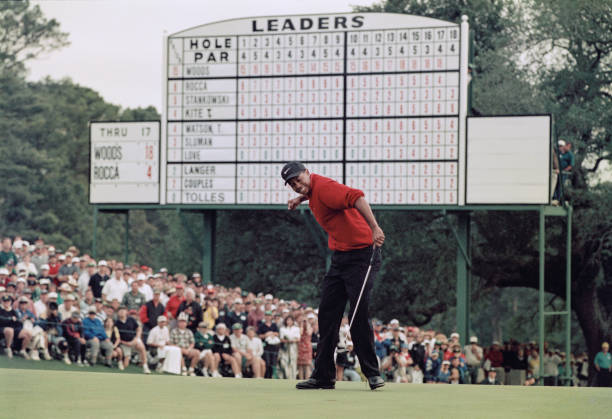 GA: 13th April 1997 - American Golfer Tiger Woods Wins U.S. Masters Championship
