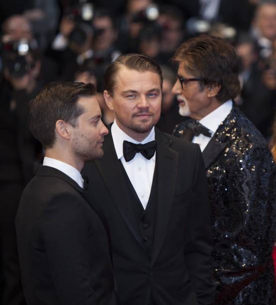 Tobey Maguire Leonardo DiCaprio and Amitabh Bachchan attend the Opening Ceremony and 'The Great Gatsby' Premiere during the 66th Annual Cannes Film...
