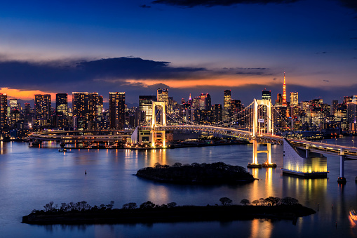 Rainbow Bridge Japan Night Tokyo Images Pictures And Free Stock Photos