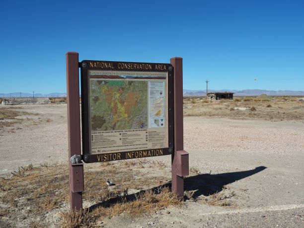 Tourist Information Panel At Sulphur Ghost Town, Nevada