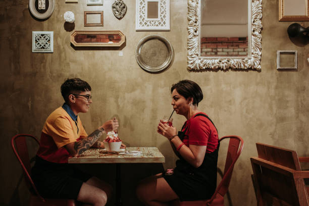 two women in cafe picture