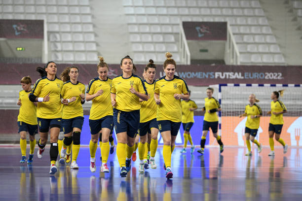 PRT: Ukraine Training Session And Press Conference – UEFA Women's Futsal EURO 2022 Semi-final