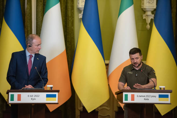 UKR: Irish PM Meets Ukrainian President In Kyiv