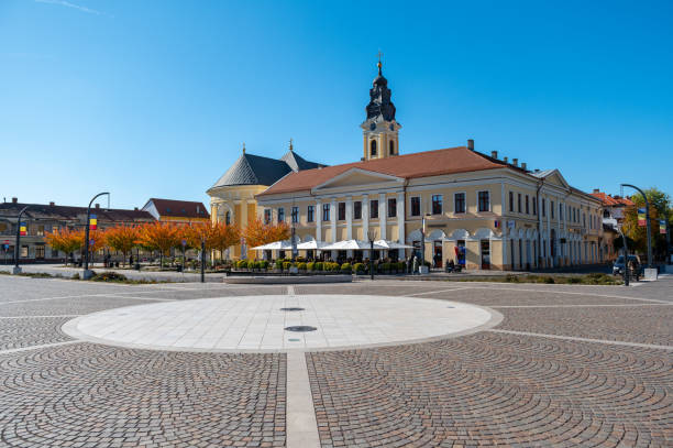 Union square (Piata Unirii) in Oradea, Romania.