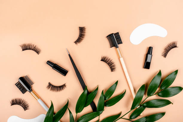 various tools for eye lash extensions on trendy pastel beige with picture id1323565728?k=20&m=1323565728&s=612x612&w=0&h=BKmMYwIjW95eiRaWEFH74WbpkKRcEjCbX88whrO cEc=