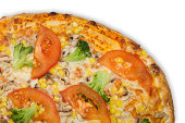 Vegetariana pizza italiana restaurante with vegetables
