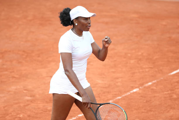Venus Williams of USA during day 4 of Roland-Garros 2021, French Open, a Grand Slam tennis tournament at Roland Garros stadium on June 2, 2021 in...