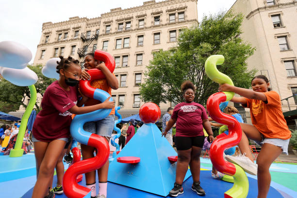 NY: The LEGO Group, Hebru Brantley And Local Children Unveil New Play Installation In West Harlem