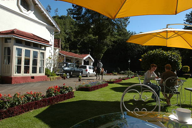 View of Colonial Bungalow in Ooty and Masanumkudi: Kings Cliff , in Ooty run by Vijay Prabhu and his wife in Bangalore, Karnataka, India