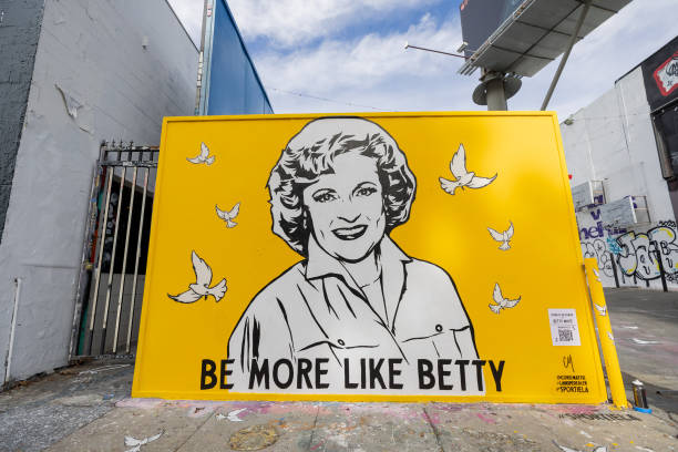 CA: Artist Corie Mattie Creates "Be More Like Betty" Betty White Mural In Los Angeles To Honor The Late Actress And Encourage Dog Rescue Donations