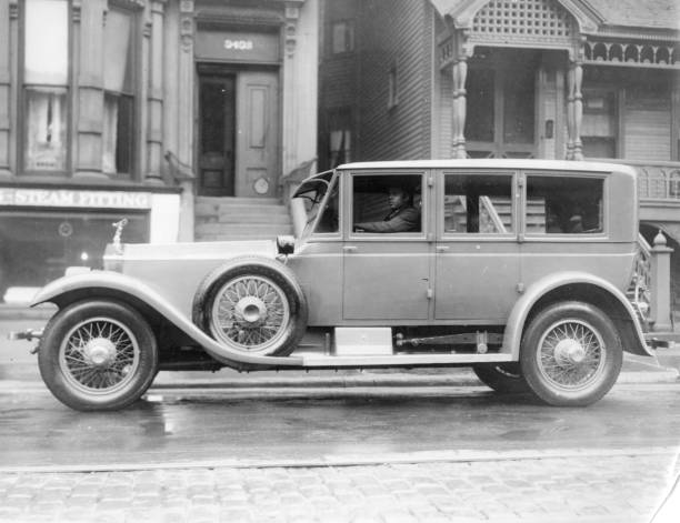 A 38 horsepower Mercedes Benz open tourer at the Olympia Motor Show in London 14th October 1931 It is priced at 2350 pounds sterling