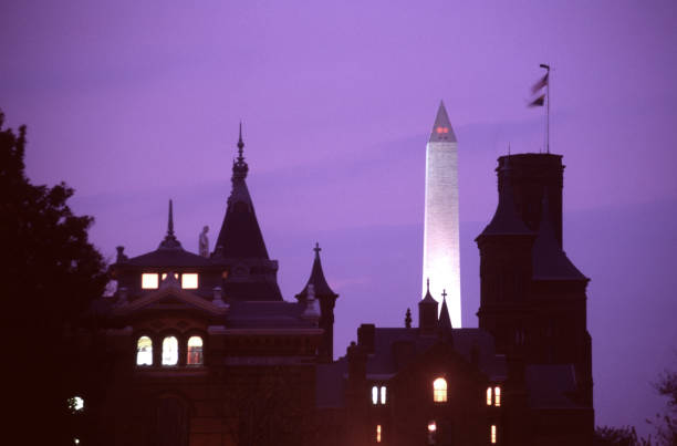 View of Washington Monument at night