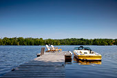 Wakeboard boat and Dock