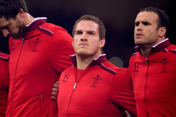 Wales' Gethin Jenkins during the national anthem head of the RBS Six Nations match at the Millennium Stadium, Cardiff. (Photo by Tim Ireland/PA Images via Getty Images)