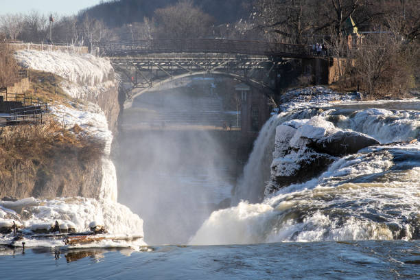 NJ: Paterson Great Falls Partially Frozen