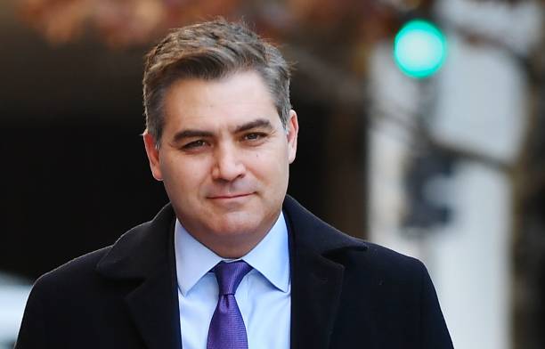 White House correspondent Jim Acosta arrives at US District Court in Washington, DC, on November 16 where Judge Timothy Kelly ordered the White House...