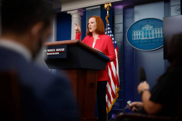 DC: White House Press Secretary Jen Psaki Holds Briefing With FEMA Administrator