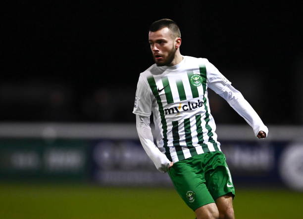 Wicklow , Ireland - 18 February 2022; Paul Fox of Bray Wanderers during the SSE Airtricity League First Division match between Bray Wanderers and...