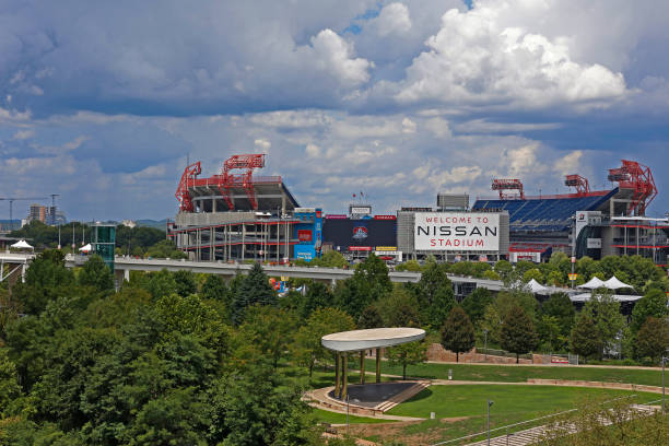 Wide angle generic view of the Nissan Stadium as seen during practice for the Big Machine Music City Grand Prix on August 6 on the streets of...
