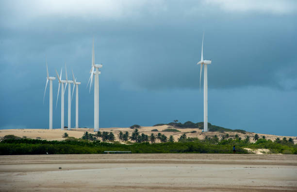 Wind farm on Barra Nova beach
