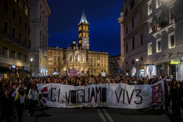 ITA: "Non Una Di Meno" Italian Feminist Movement Protest For Women's Rights