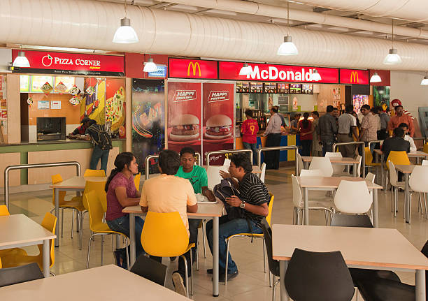 IT Workers in foodcourt of RMZ Infinity Complex, Home to Google and other Information Technology Companies, Bangalore