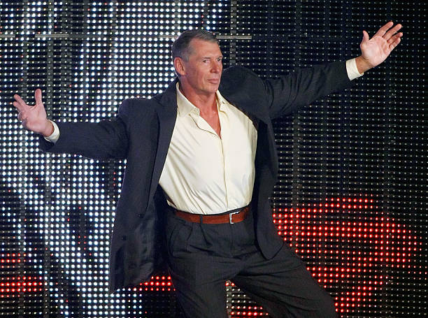 World Wrestling Entertainment Inc. Chairman Vince McMahon is introduced during the WWE Monday Night Raw show at the Thomas & Mack Center August 24,...