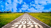 2020-2025 written on highway
