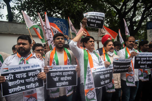 IND: NCP Youth Workers Protest Against Price Hike Of IIT-B Fees