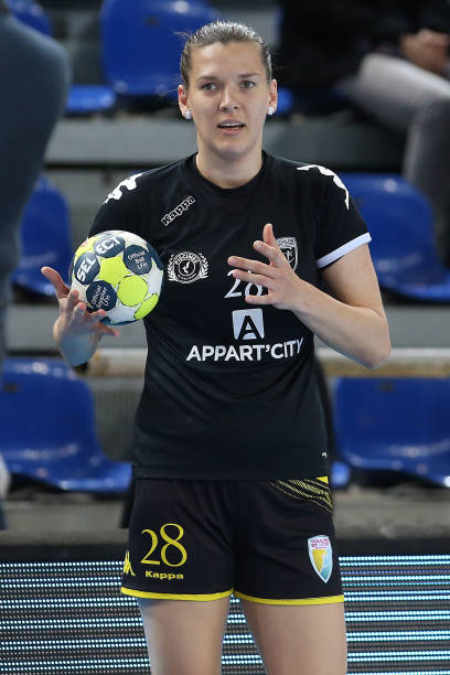 Yulia Khavronina of Toulon during the handball women's French cup match between Metz and Toulon on April 26, 2017 in Metz, France.