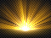 Abstract golden bright light. Gold shine burst vector illustration isolated