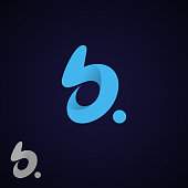Abstract letter B symbol design with creative modern trendy