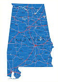 Alabama state political map