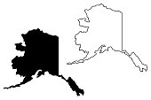 Alaska map vector