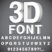 3D Alphabet and Numbers