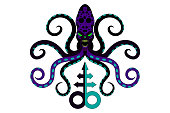 ancient mythical monster cthulhu illustration octopus