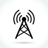 antenna icon on white background