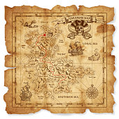 Antique Vector Treasure Map