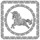 Baby Unicorn Coloring Page