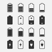 Battery Icons vector set