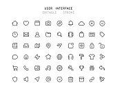 54 Big Collection Of Web User Interface Line Icons Editable Stroke